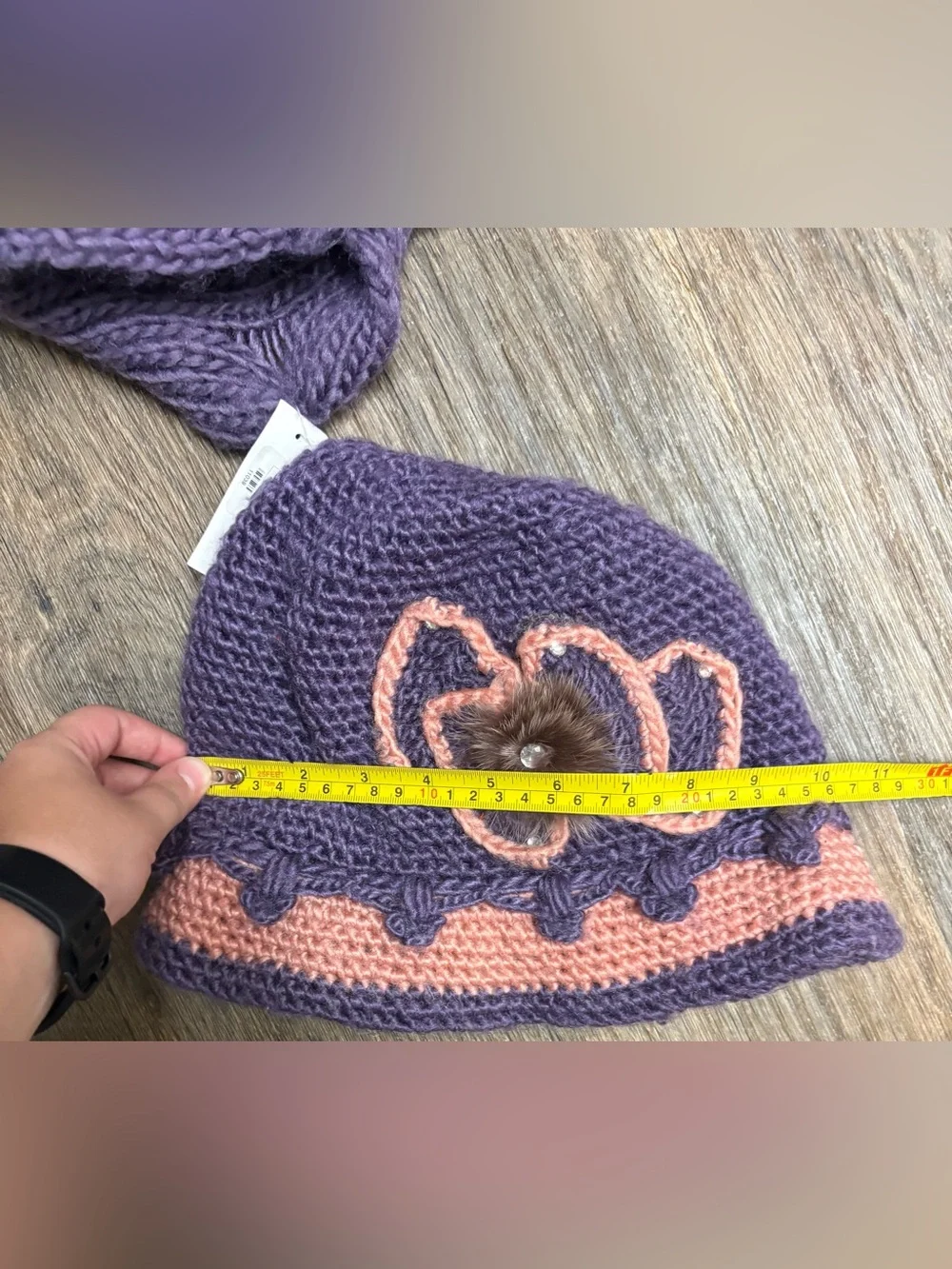 Bling Hat and Scarf set Purple.